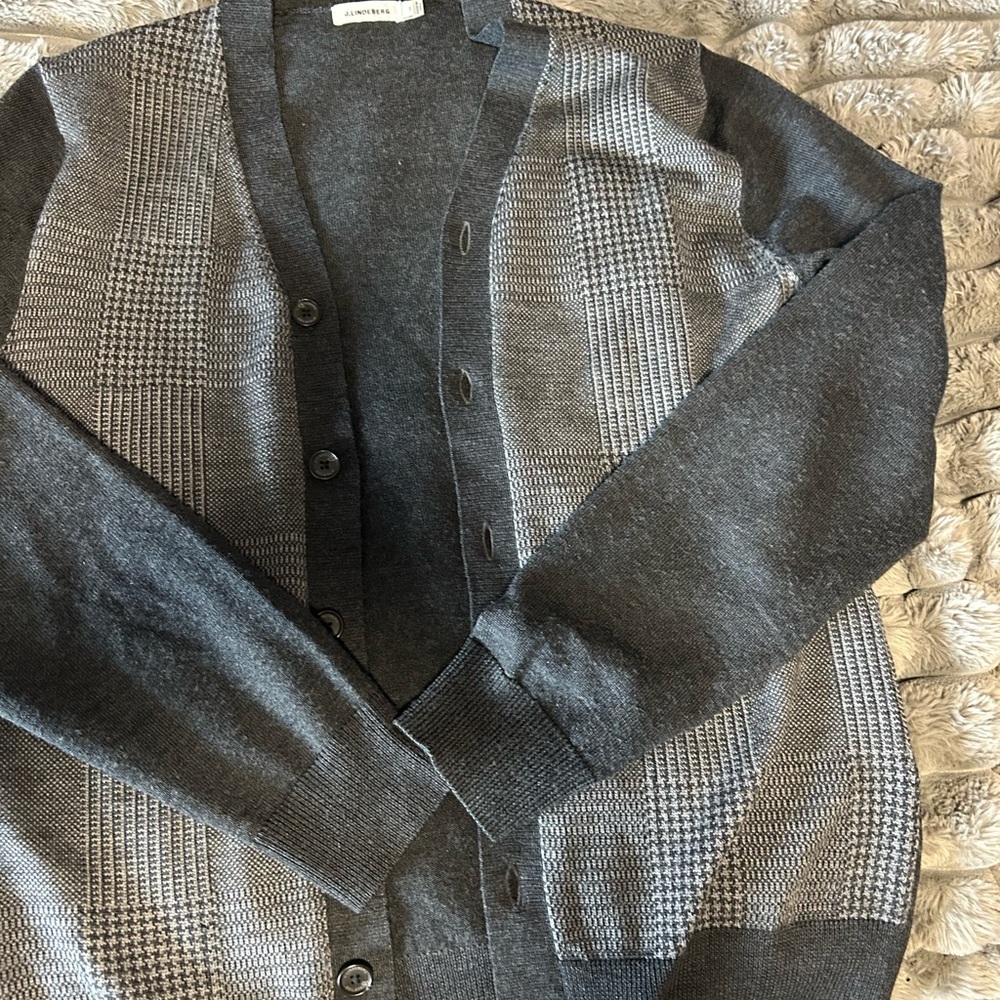 J.Lindeberg Charcoal Knit Sweater